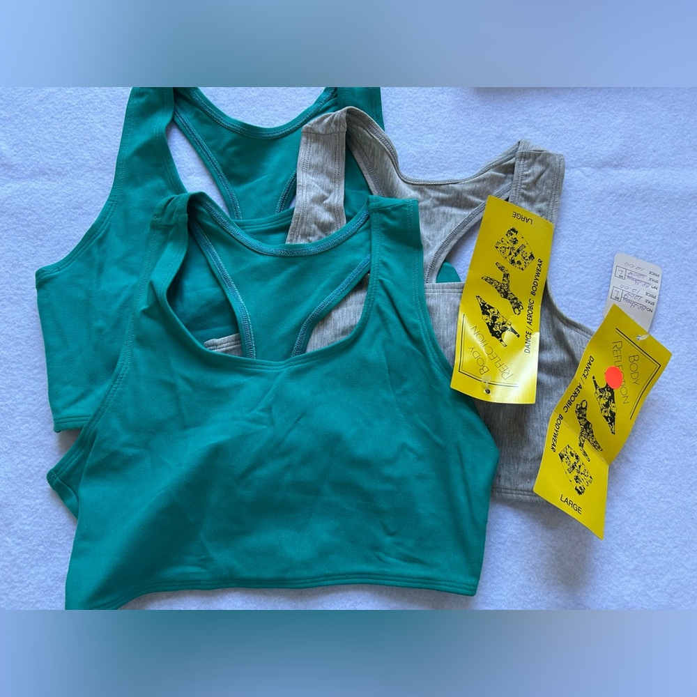 Vintage dance aerobics sports bras